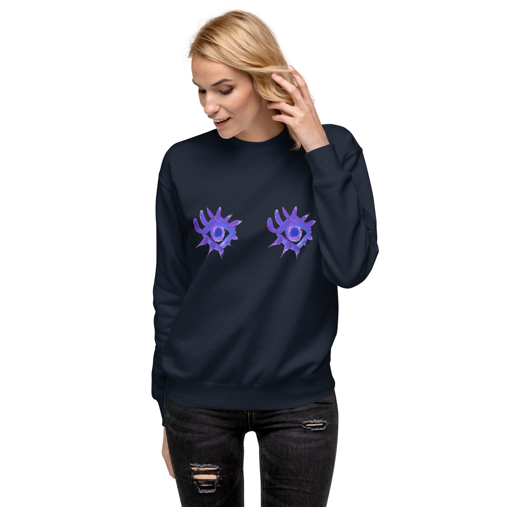 Regarde - moi dans les yeux - Sweatshirt premium unisexe - Jiel - artiste