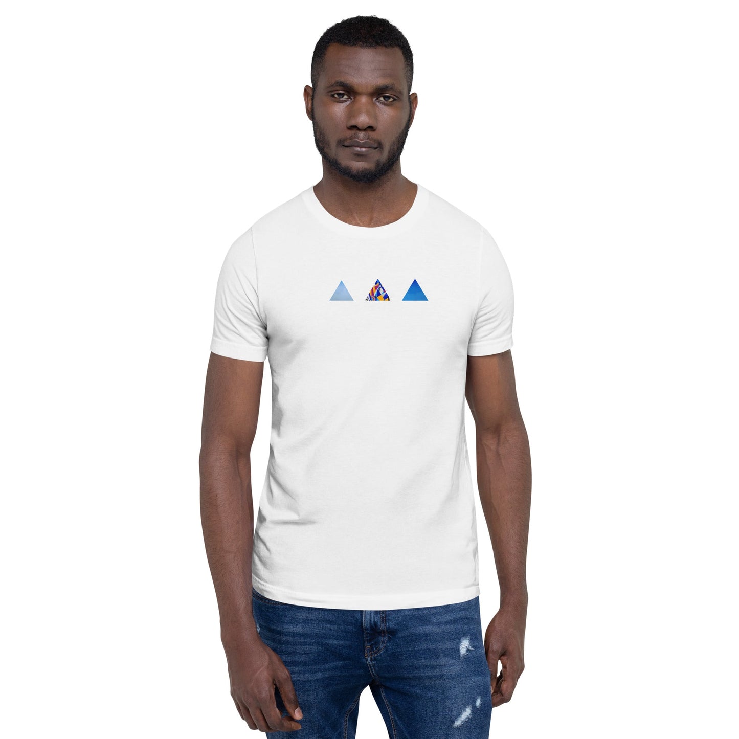 T-shirt unisexe - découpes triangles - Jiel - artiste