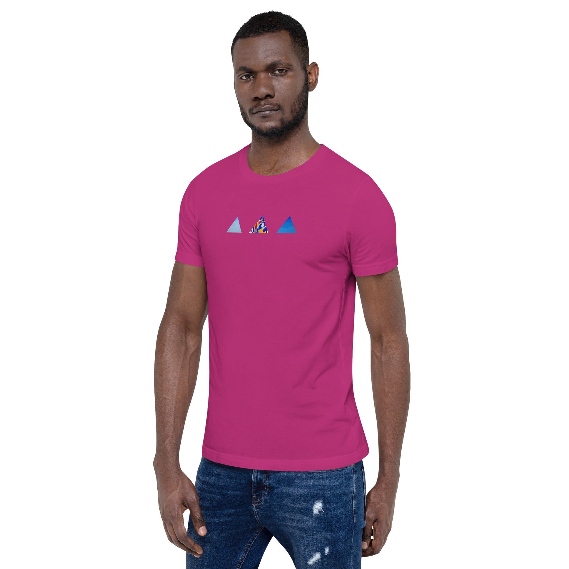 T-shirt unisexe - découpes triangles - Jiel - artiste