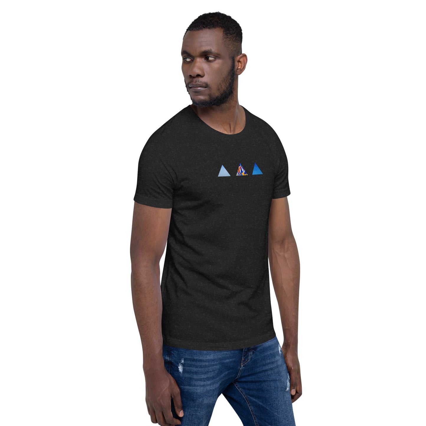 T-shirt unisexe - découpes triangles - Jiel - artiste
