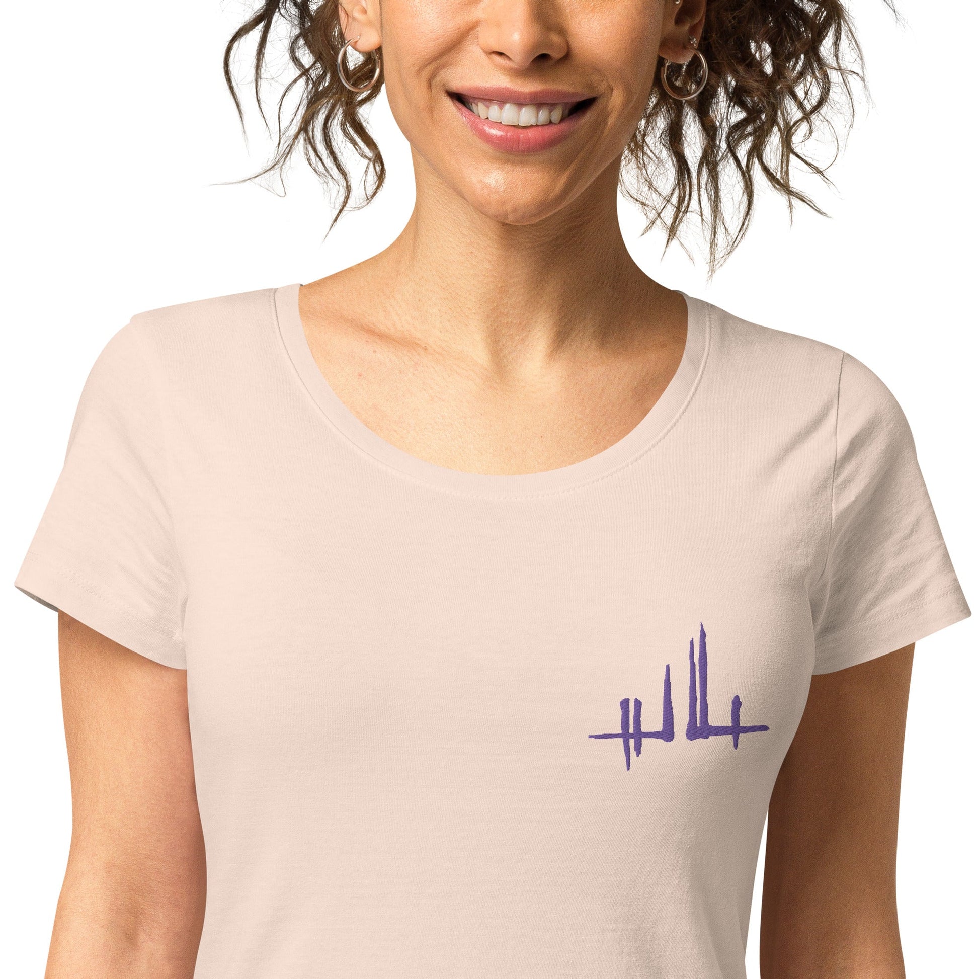 Signature violette brodée - T-shirt éco - responsable femme | SOL'S 02077 - Jiel - artiste