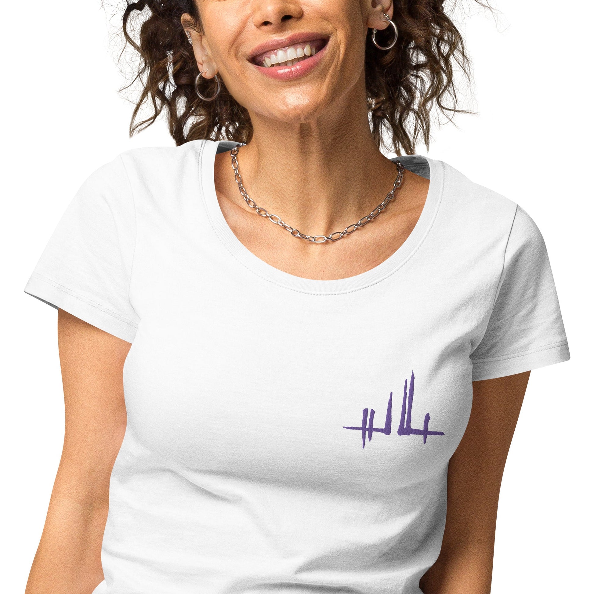 Signature violette brodée - T-shirt éco - responsable femme | SOL'S 02077 - Jiel - artiste