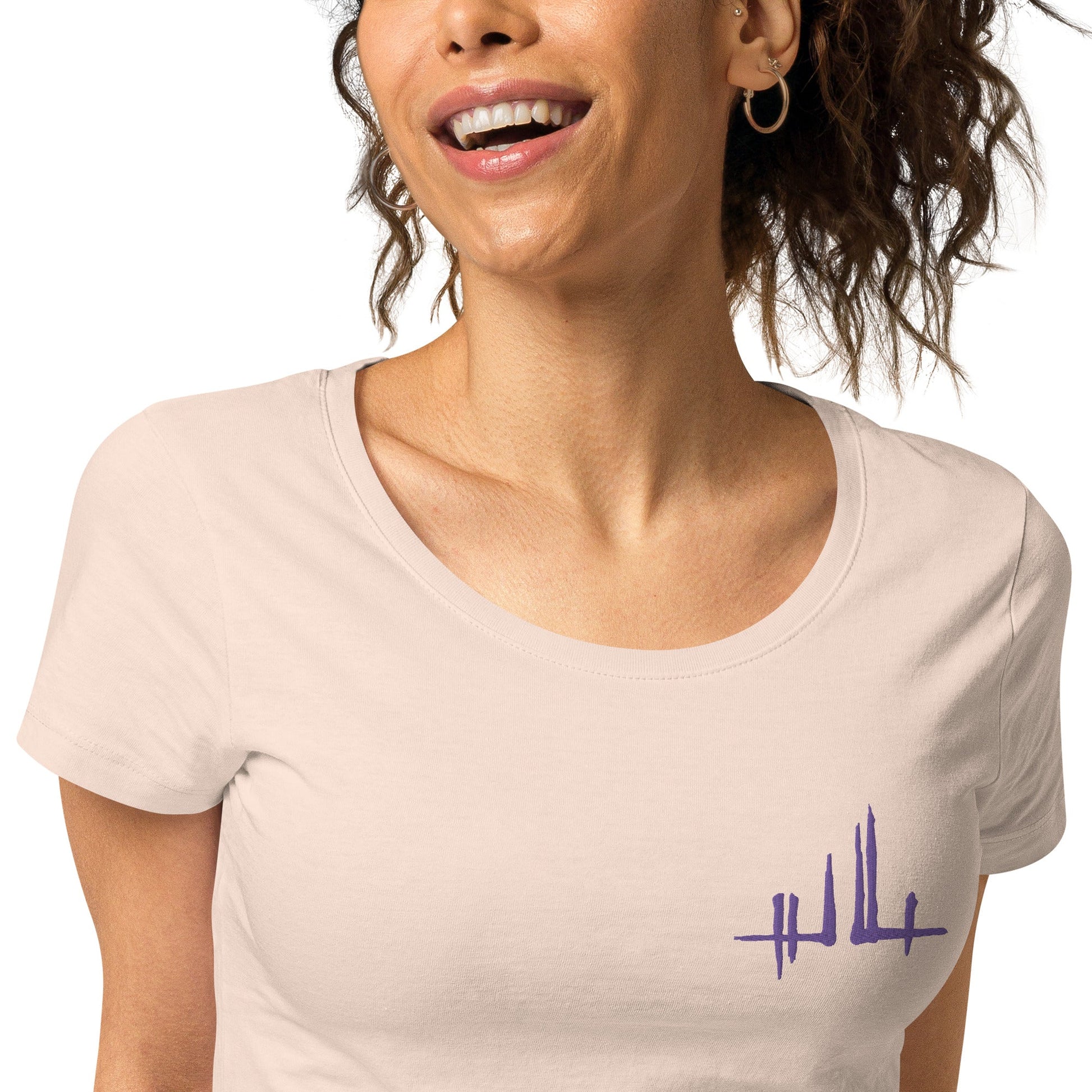 Signature violette brodée - T-shirt éco - responsable femme | SOL'S 02077 - Jiel - artiste