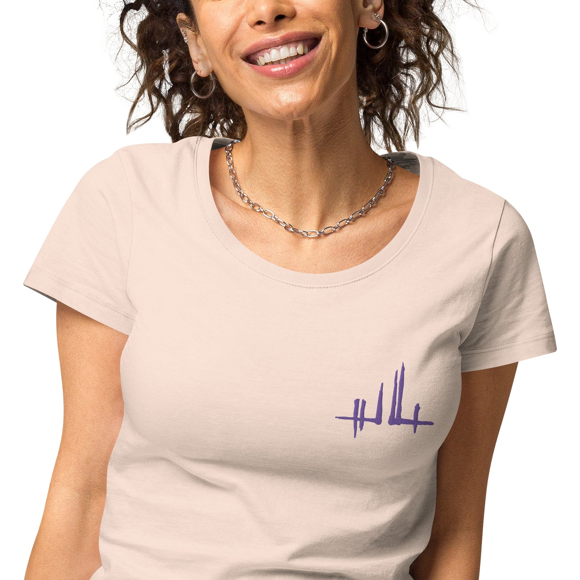 Signature violette brodée - T-shirt éco - responsable femme | SOL'S 02077 - Jiel - artiste