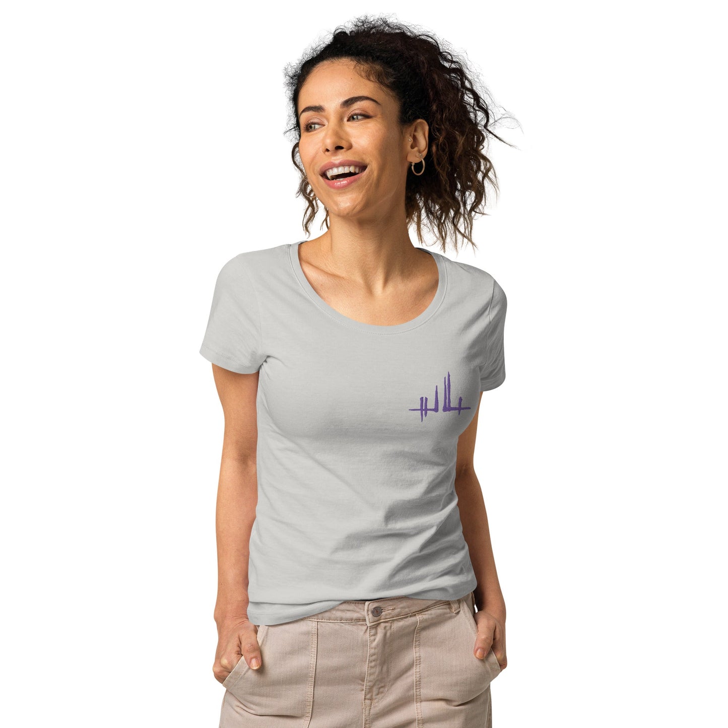 Signature violette brodée - T-shirt éco - responsable femme | SOL'S 02077 - Jiel - artiste