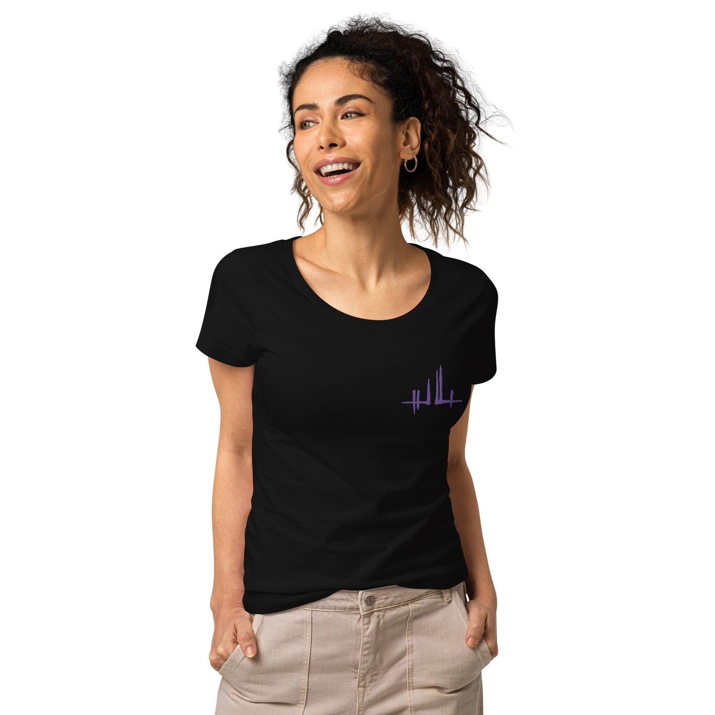 Signature violette brodée - T-shirt éco - responsable femme | SOL'S 02077 - Jiel - artiste