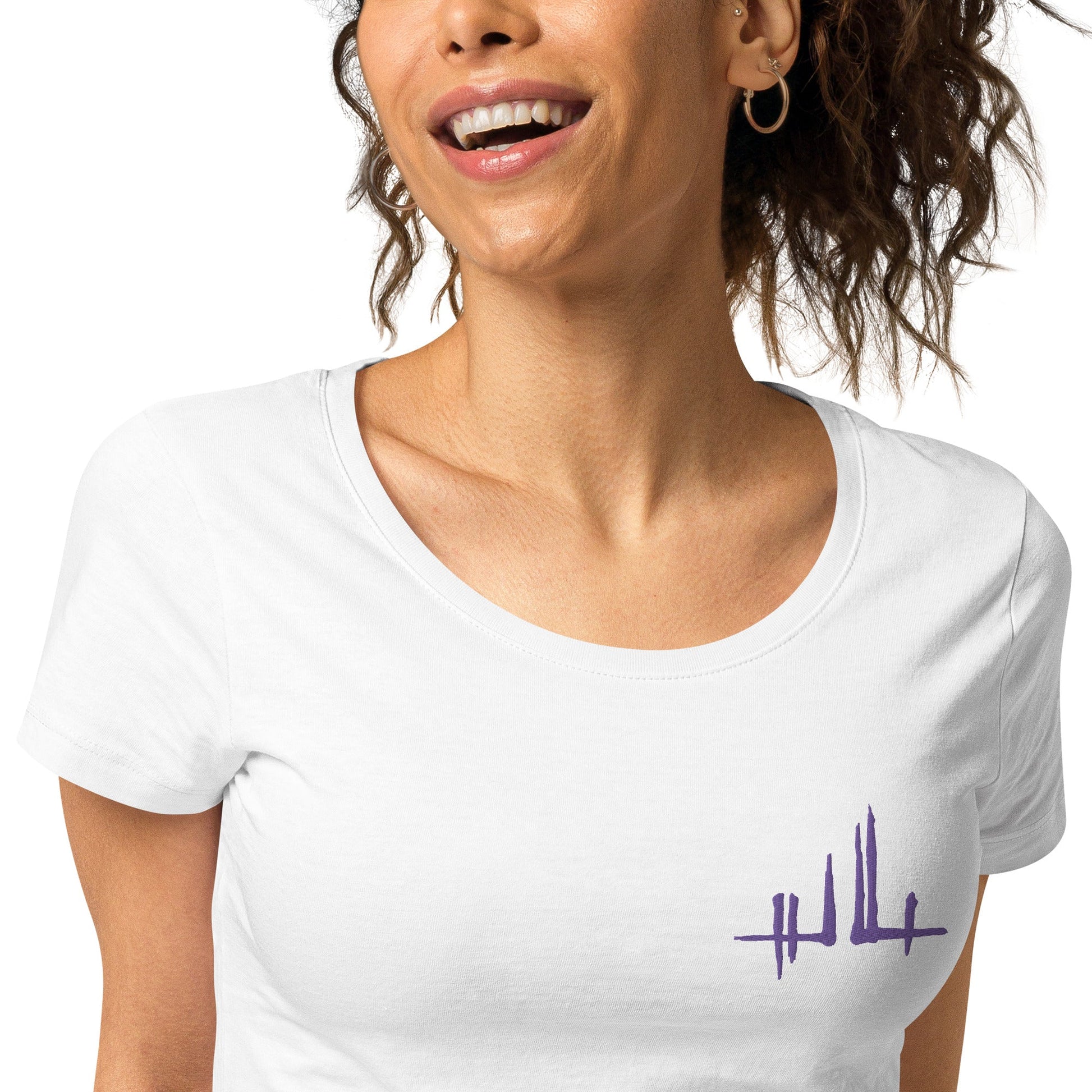 Signature violette brodée - T-shirt éco - responsable femme | SOL'S 02077 - Jiel - artiste
