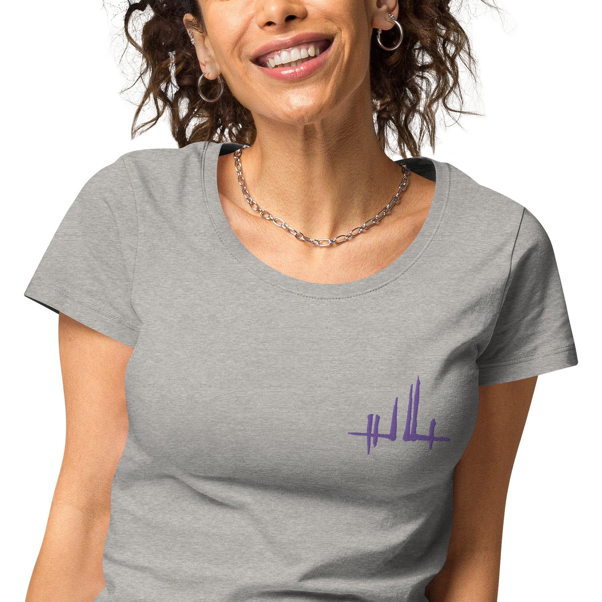 Signature violette brodée - T-shirt éco - responsable femme | SOL'S 02077 - Jiel - artiste