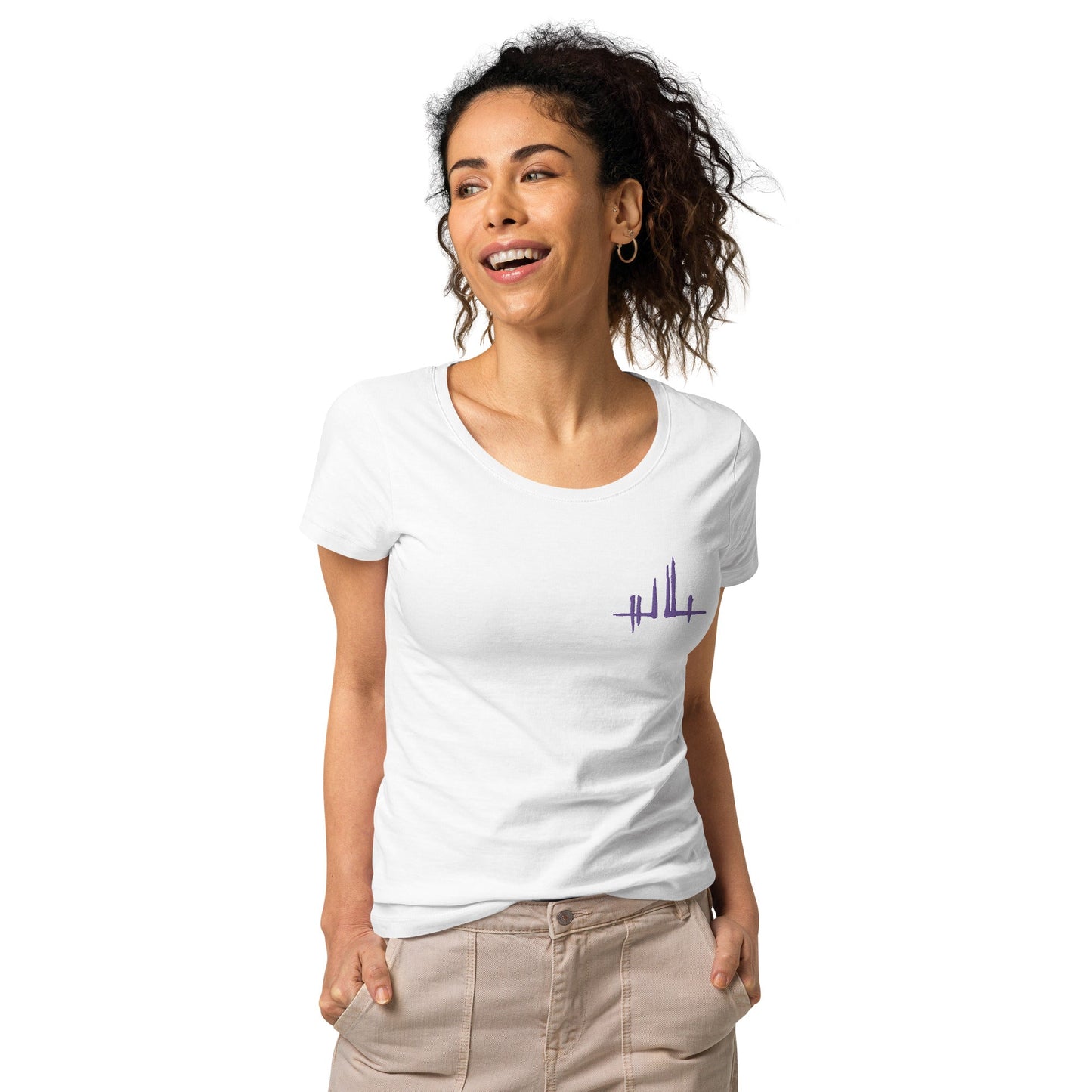 Signature violette brodée - T-shirt éco - responsable femme | SOL'S 02077 - Jiel - artiste