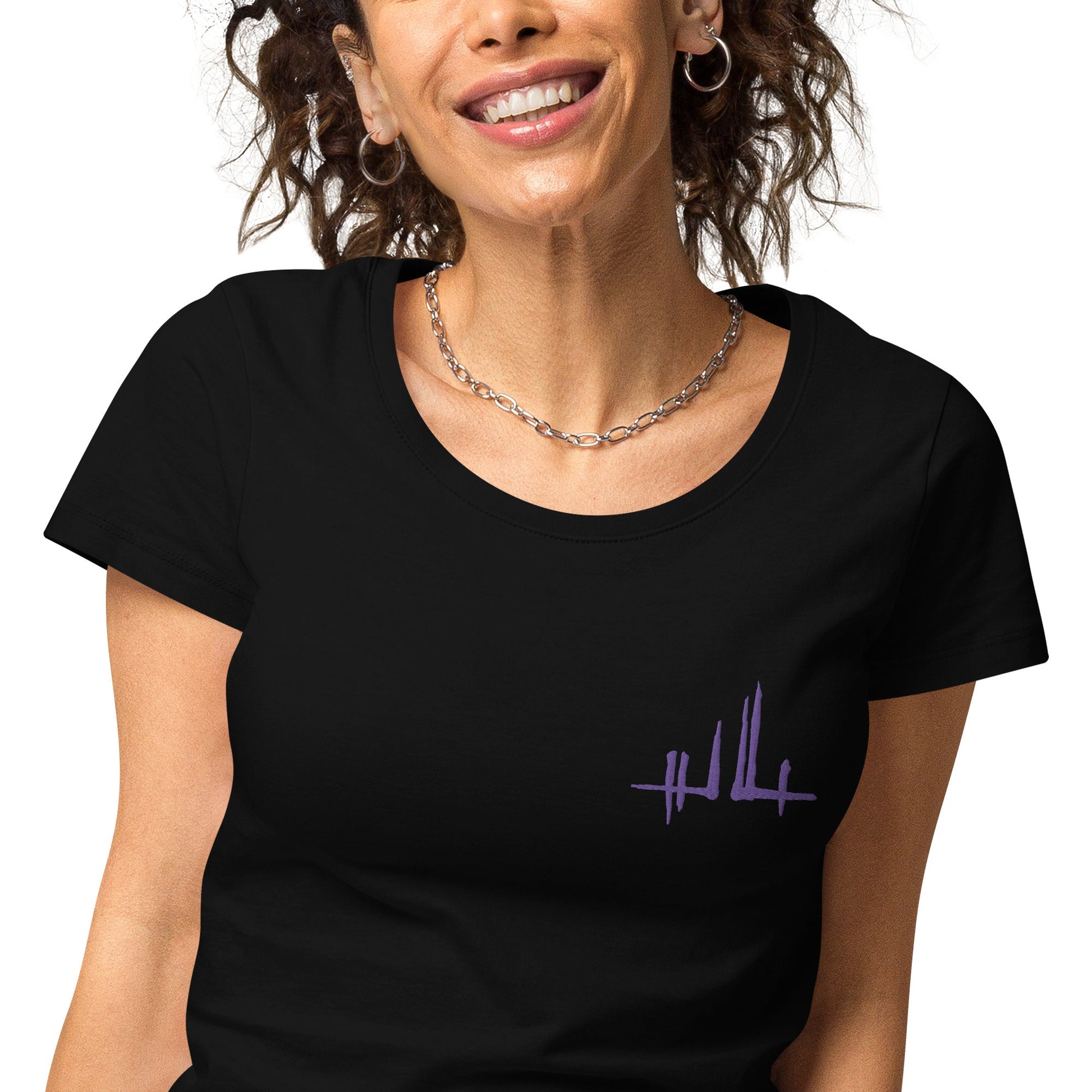 Signature violette brodée - T-shirt éco - responsable femme | SOL'S 02077 - Jiel - artiste