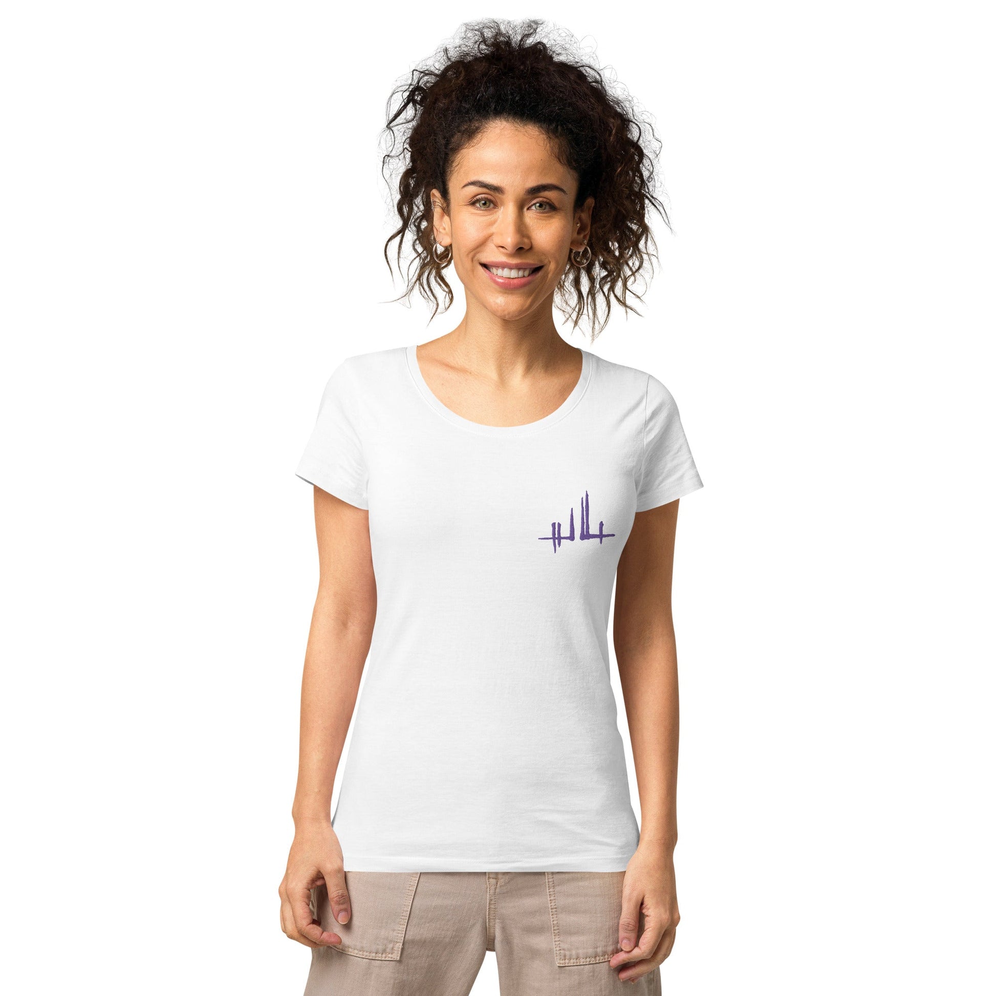 Signature violette brodée - T-shirt éco - responsable femme | SOL'S 02077 - Jiel - artiste