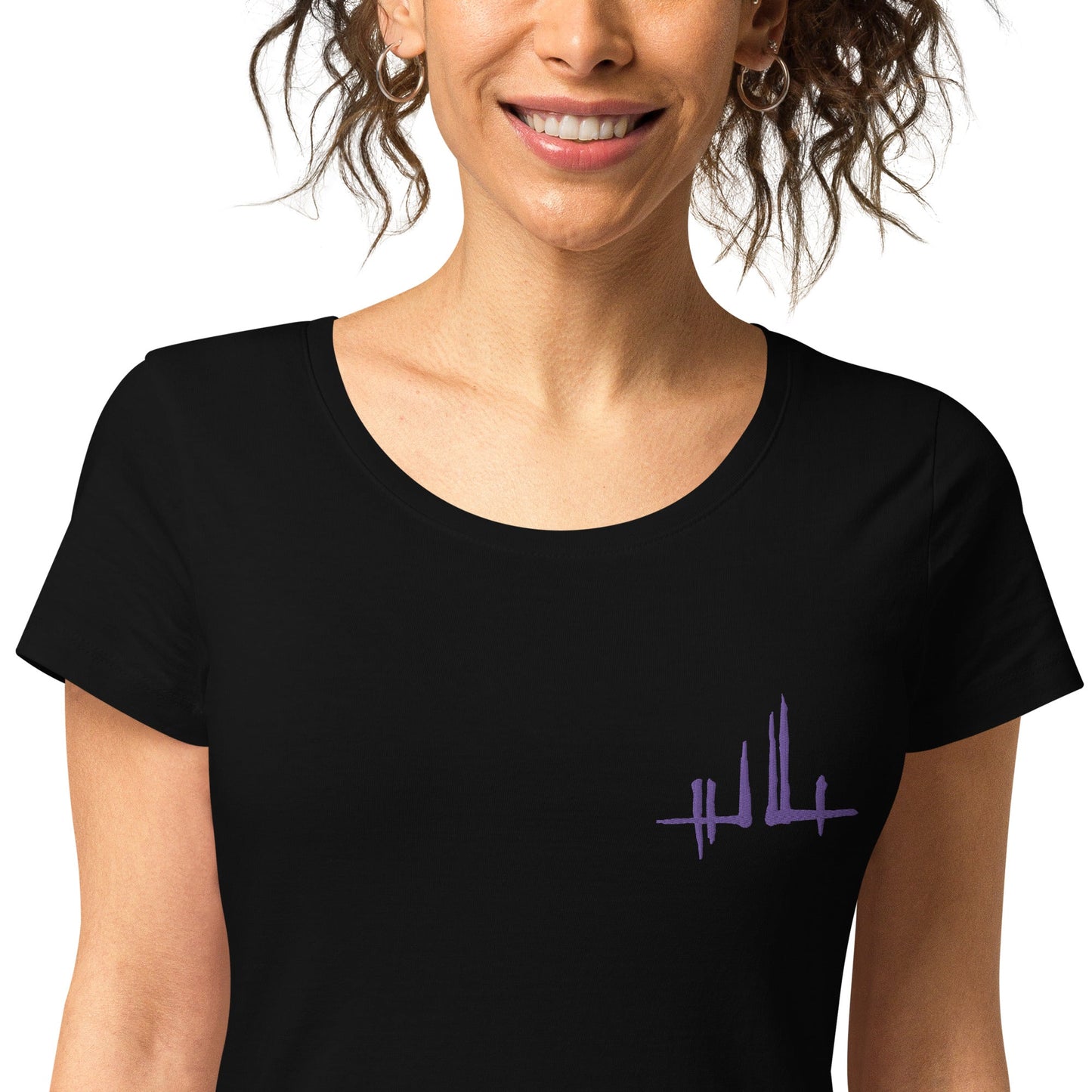 Signature violette brodée - T-shirt éco - responsable femme | SOL'S 02077 - Jiel - artiste