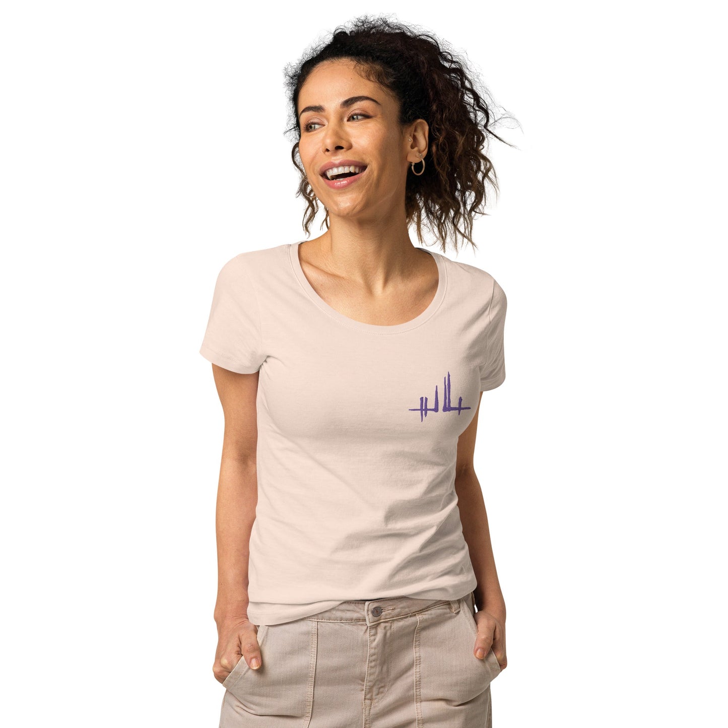 Signature violette brodée - T-shirt éco - responsable femme | SOL'S 02077 - Jiel - artiste