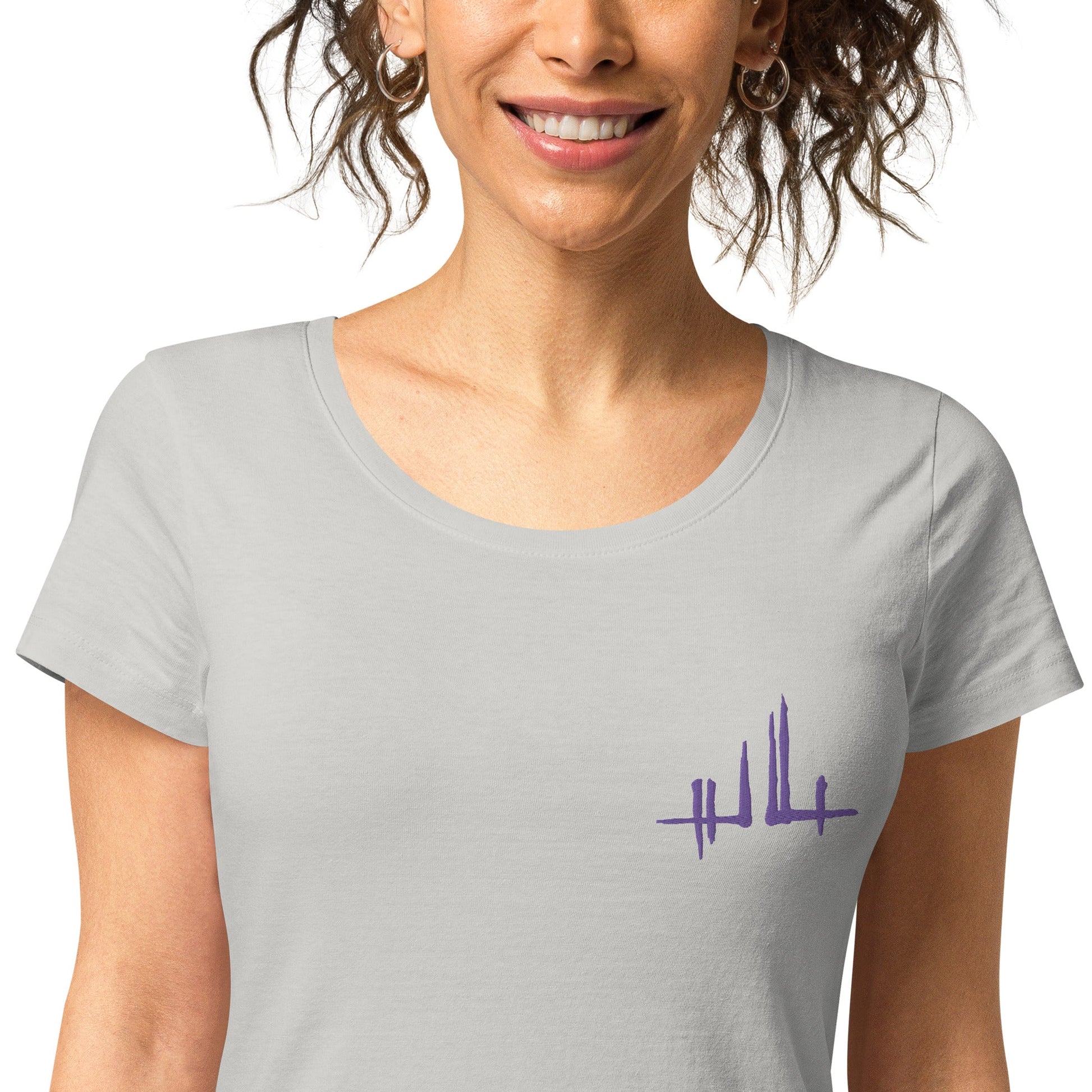 Signature violette brodée - T-shirt éco - responsable femme | SOL'S 02077 - Jiel - artiste